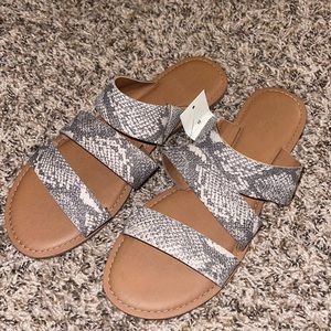 Snake skin sandals